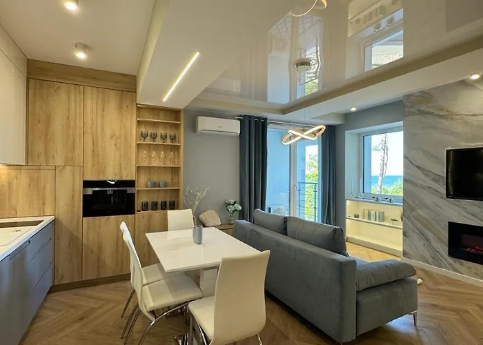 Blue Z Widokiem Na Morze Apartmán